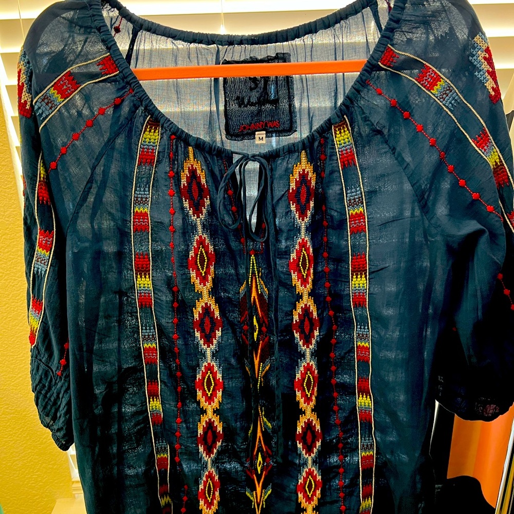 Blue Johnny Was Tunic Top